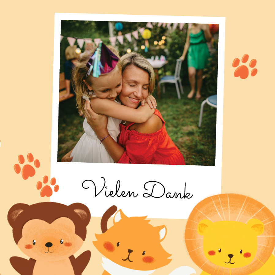 Dankeskarten — Wilde Tiere