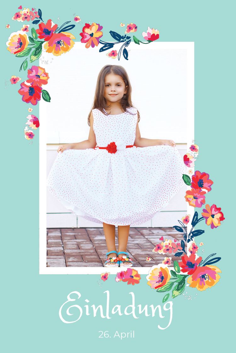 Einladungskarten — Schöne Blumen