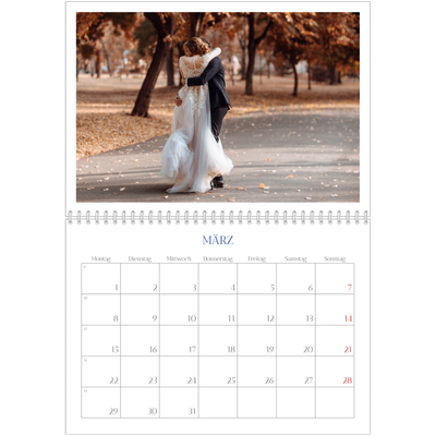 Fotokalender A4 doppelt (30 x 40 cm) — Kobalt Klassik [Marsch]