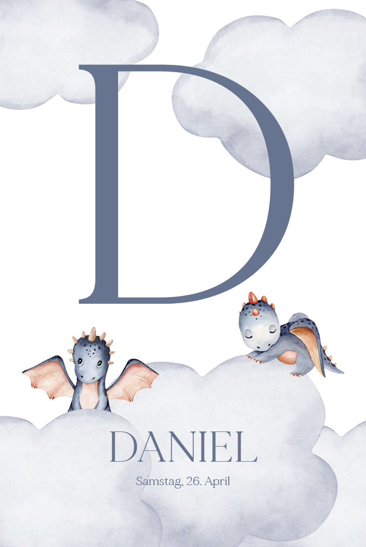 Einladungskarten — Fantasiebuchstabe