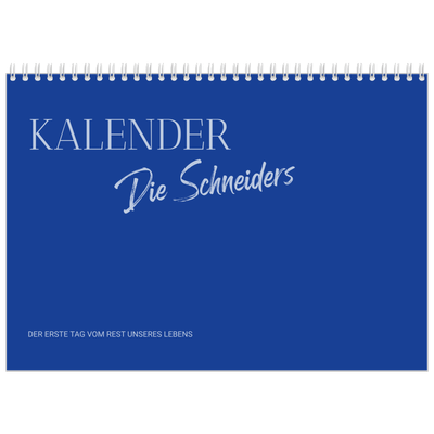 Fotokalender A4 doppelt (30 x 40 cm) — Kobalt Klassik [deckblatt]