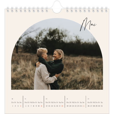 Jahreskalender Quadratisch — Erinnerungsbogen [deckblatt]