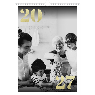 A3 Jahreskalender — Große Glitzerzahlen [deckblatt]