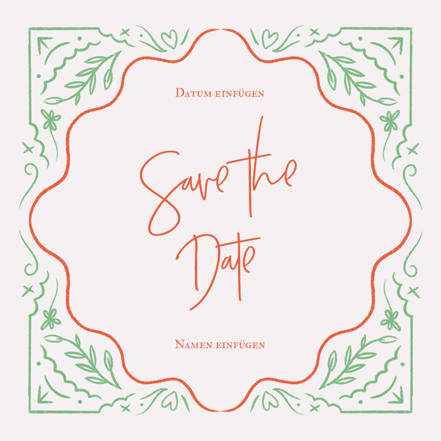 Save the date — Retro Rahmen
