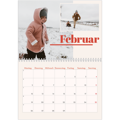 Fotokalender A4 doppelt (30 x 40 cm) — 90er Nostalgie [Februar]
