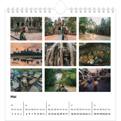 Jahreskalender Quadratisch — Fotoraster minimalistisch [deckblatt]