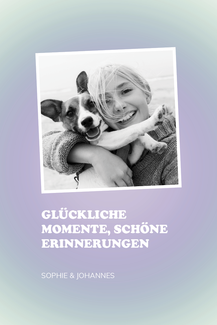 Fotokarten — Freude in Violett