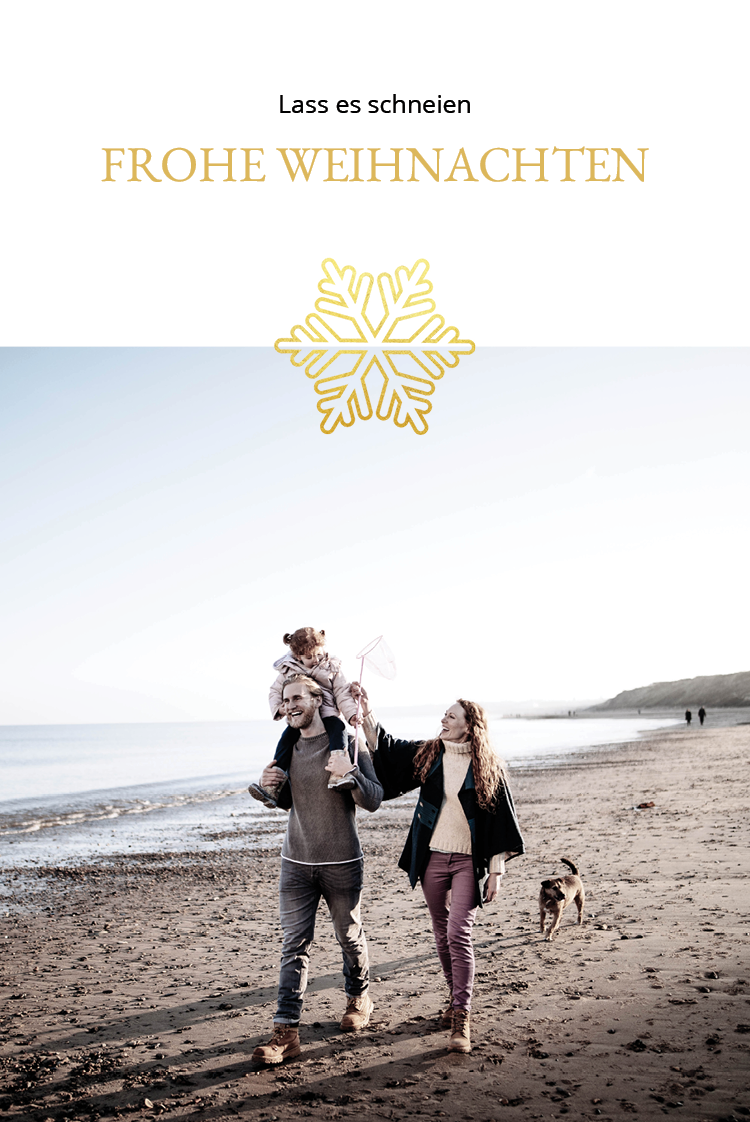 Fotokarten — Goldene Schneeflocke