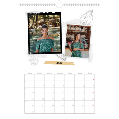 A3 Jahreskalender — Scrapbook-Flair [Mai]