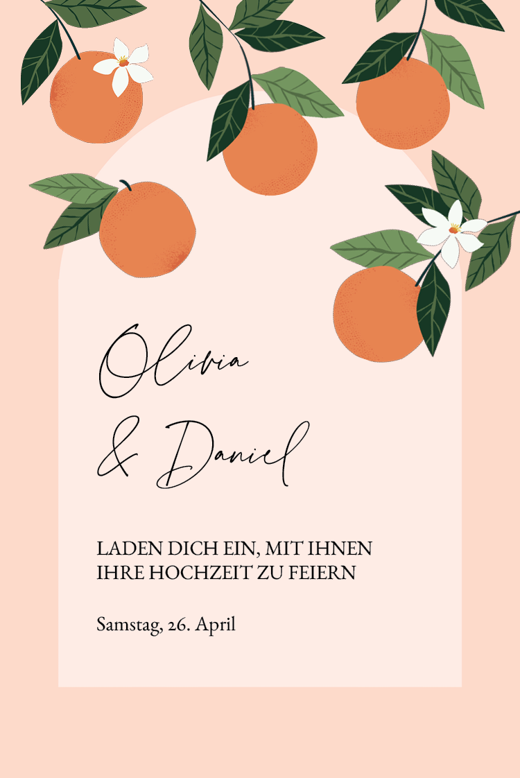 Einladungskarten — Zitrus-Zauber