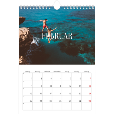 Fotokalender A4 (20 x 30 cm) — Endloses Entfliehen [Februar]