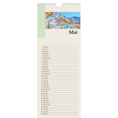 Küchenkalender  — Sehenswürdigkeiten der Welt [Mai]
