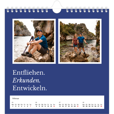 Jahreskalender Quadratisch — Redaktionelle Erde [Februar]