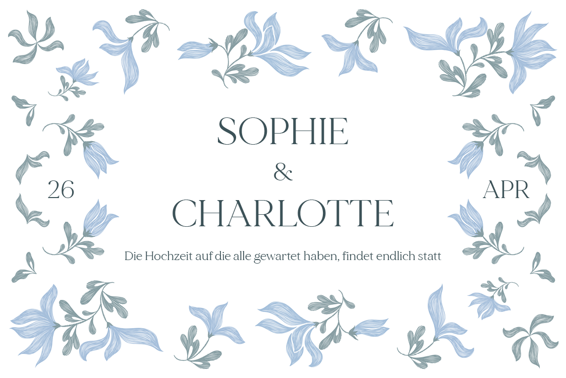 Einladungskarten — Elegante Blumen