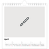Jahreskalender Quadratisch — Gestalte deine eigenen Produkte [April]