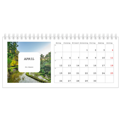 Tischkalender — Die ganze Geschichte [April]