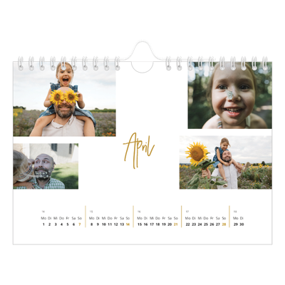 Fotokalender A5 — Goldstift [April]