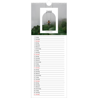 Küchenkalender  — Der offene Bogen [Januar]