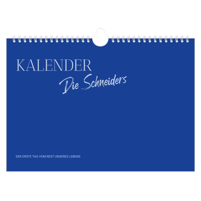 Fotokalender A4 — Kobalt Klassik [deckblatt]