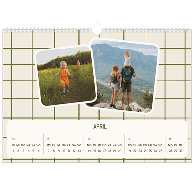 Fotokalender A3 — Retro-Muster [April]