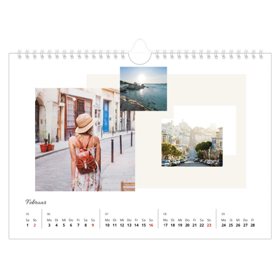 Fotokalender A4 — Sanfte Farbtöne [Februar]