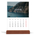 Tischkalender mit Holzfuß Hochformat  — Endloses Entfliehen [Januar]
