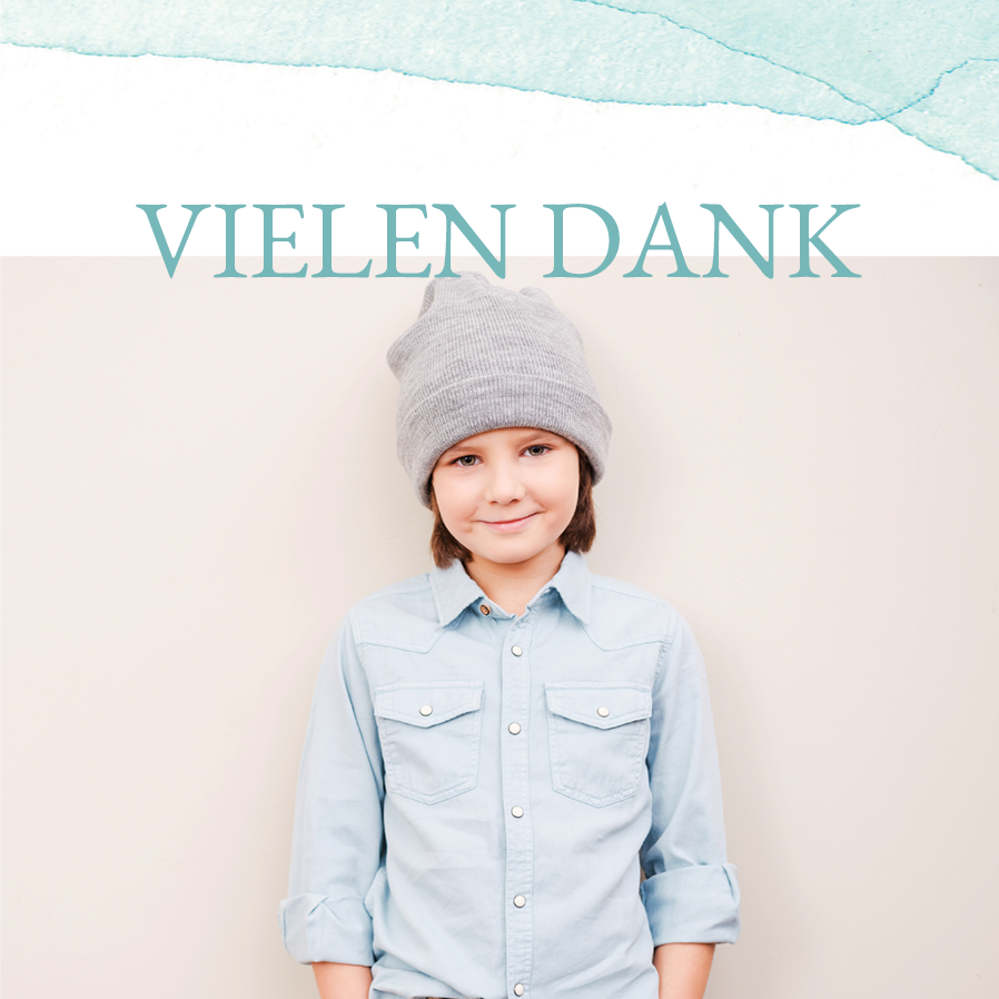 Dankeskarten — Wasserfarben-Umrandung