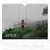 Jahreskalender Quadratisch — Einfacher Serif [April]