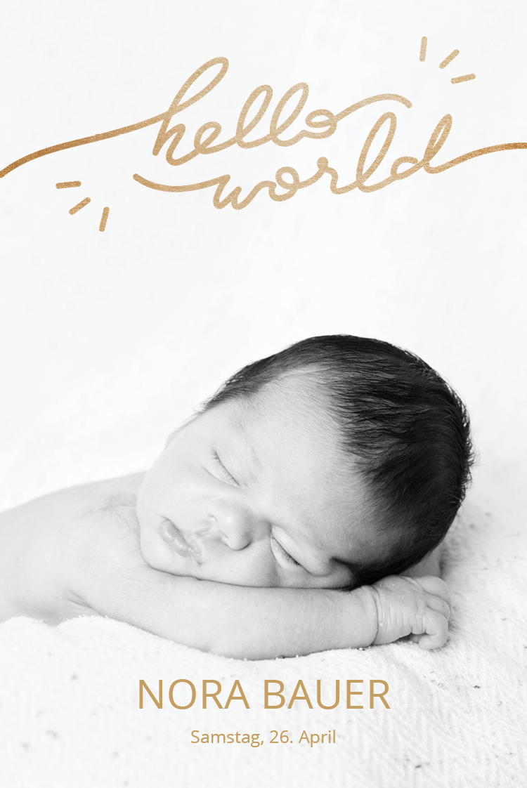 Einladungskarten — Goldschrift