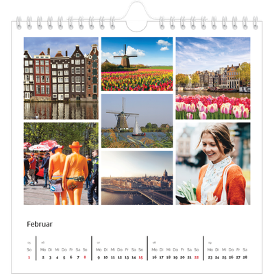 Jahreskalender Quadratisch — Kollage [Februar]