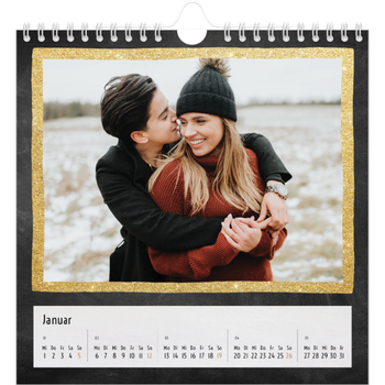 Fotokalender Quadratisch — Glitzernder Rahmen