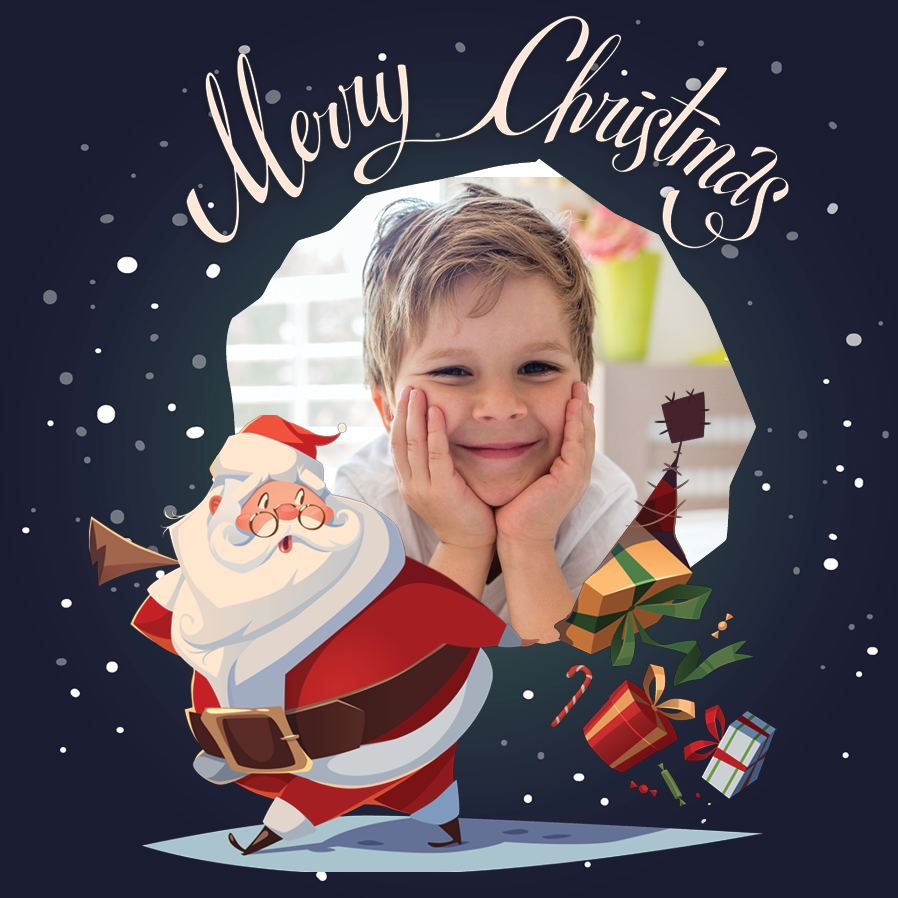 Fotokarten — Geschenke des Weihnachtsmanns