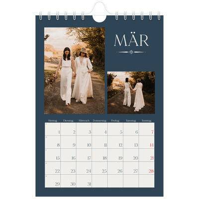 Fotokalender A5 — Schiefer und Serifen [Marsch]