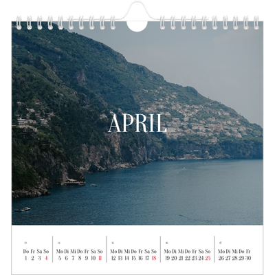 Jahreskalender Quadratisch — Endloses Entfliehen [April]