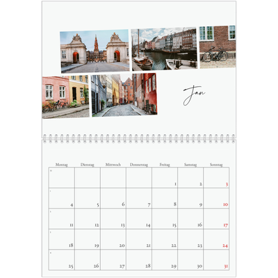 Fotokalender A4 doppelt (30 x 40 cm) — Städtereise [Januar]