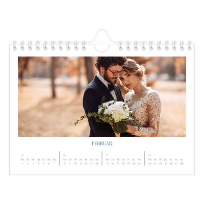 Fotokalender A5 — Kobalt Klassik [Februar]