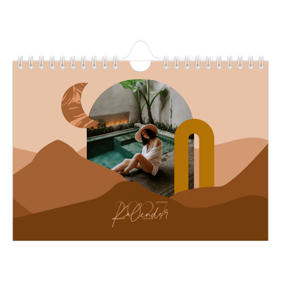 Fotokalender A5 — Berge in neutralen Farbtönen [deckblatt]