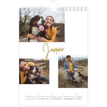 Fotokalender A5 — Goldstift
