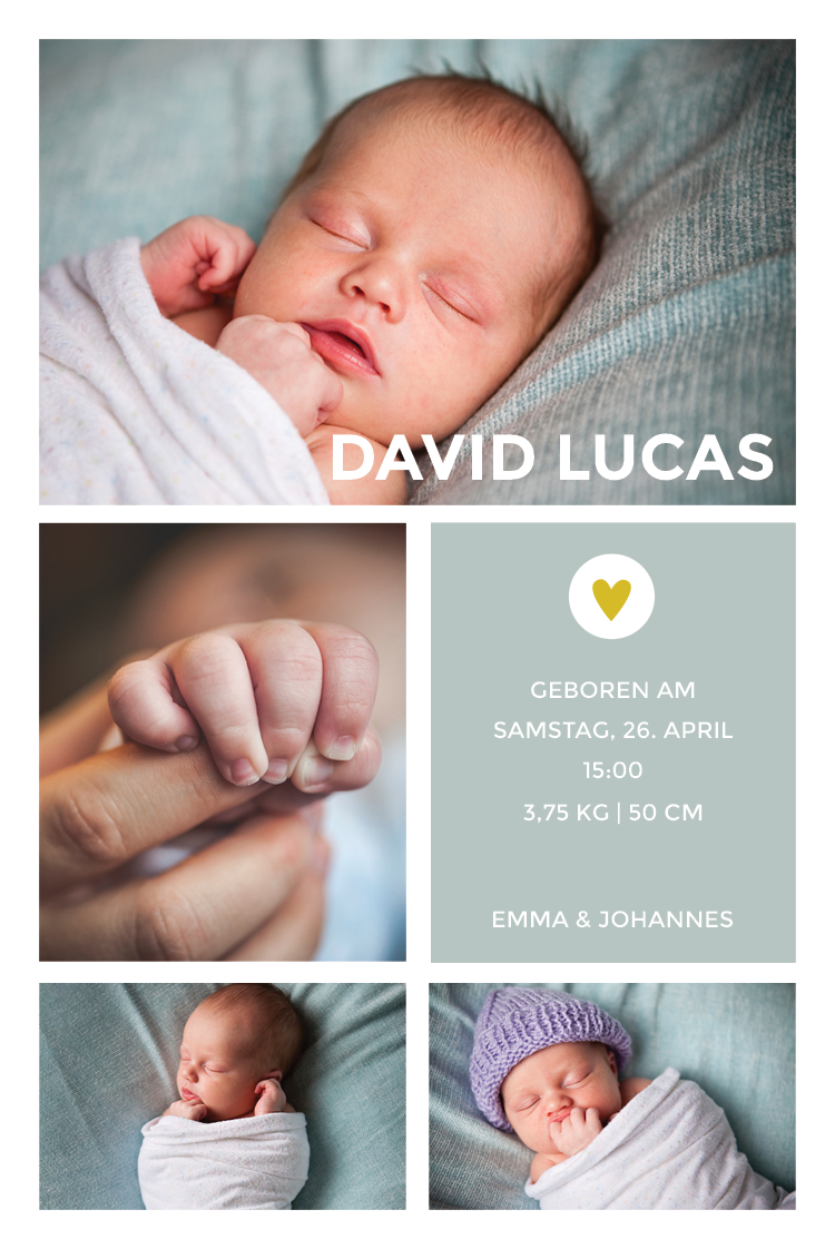 Einladungskarten — Kleines Goldherz