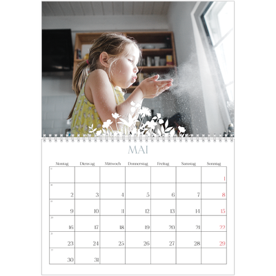 Fotokalender A4 doppelt (30 x 40 cm) — Blumenmotiv [deckblatt]