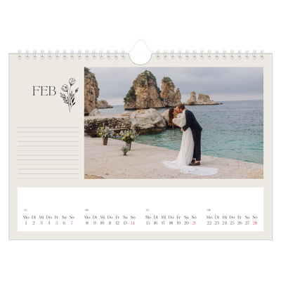 Fotokalender A4 — Blühende Initialen [Februar]