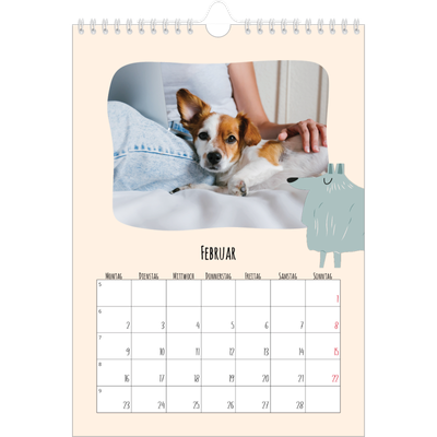 Fotokalender A4 (20 x 30 cm) — Hunde und Kritzeleien [Februar]