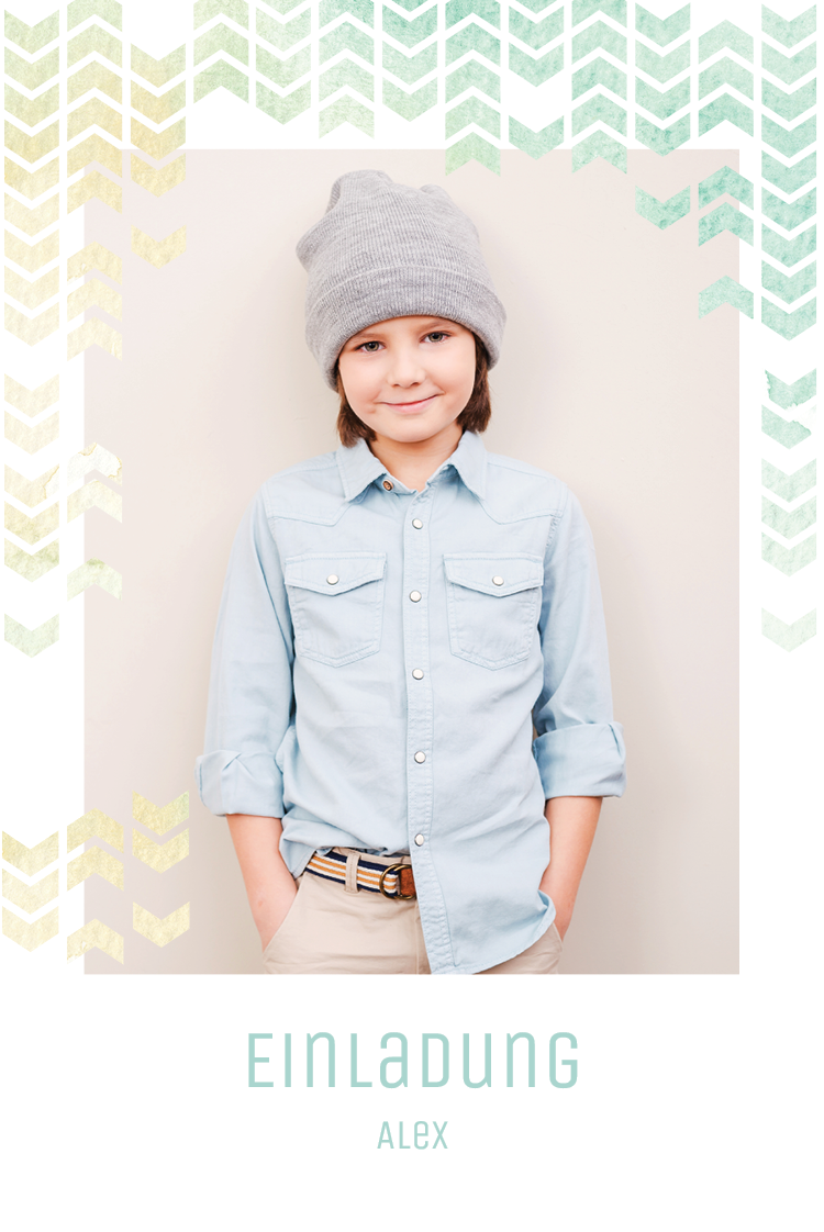 Einladungskarten — Geometrische Muster