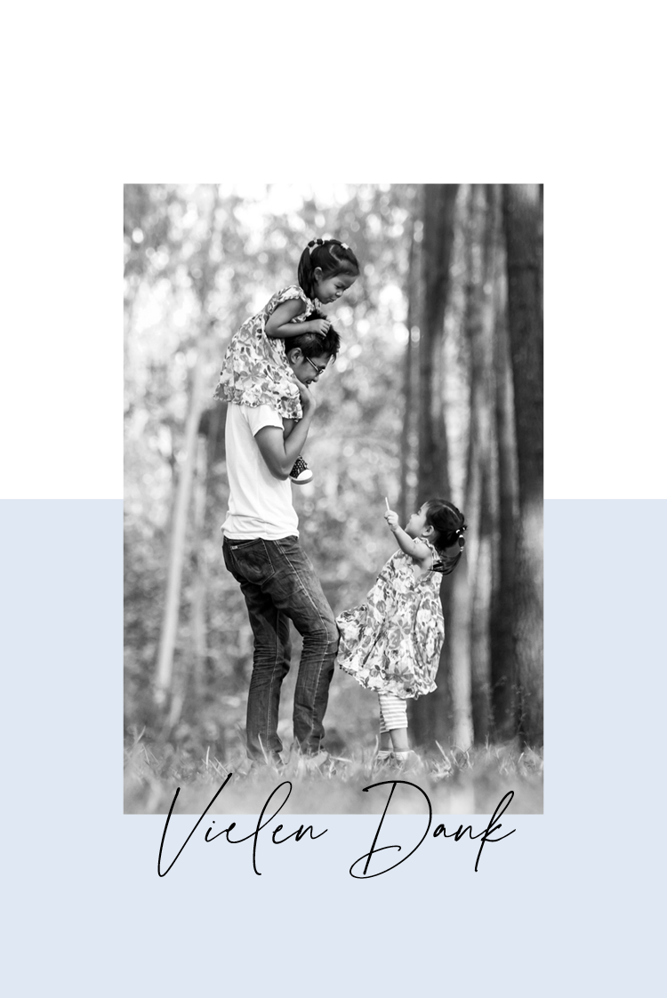 Dankeskarten — Dankeskarte Blau