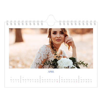 Fotokalender A5 — Kobalt Klassik [April]