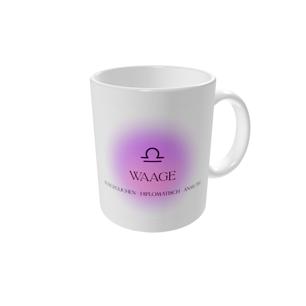 Tasse bedrucken — Astrologie Farbverlauf – Waage