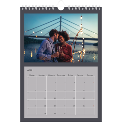 Fotokalender A4 (20 x 30 cm) — Farbenfroher Hintergrund [April]