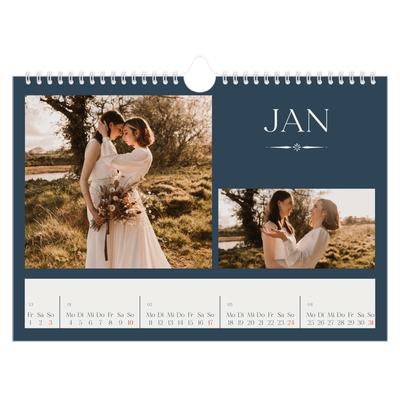 Fotokalender A4 — Schiefer und Serifen [Januar]