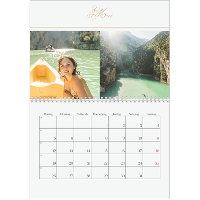 Fotokalender A4 doppelt (30 x 40 cm) — Goldschrift Banner [deckblatt]