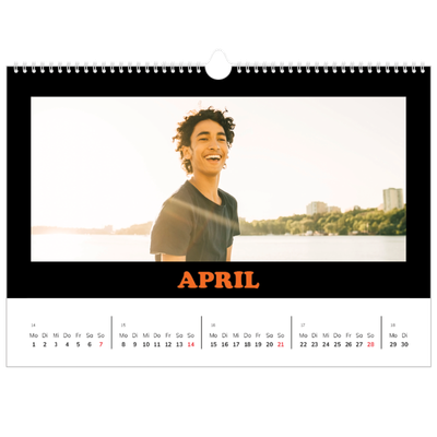 Fotokalender A5 — Bunte Schrift [Juli]